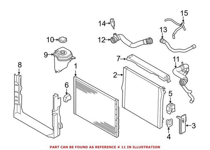 BMW Radiator Coolant Hose - Upper 11537848380